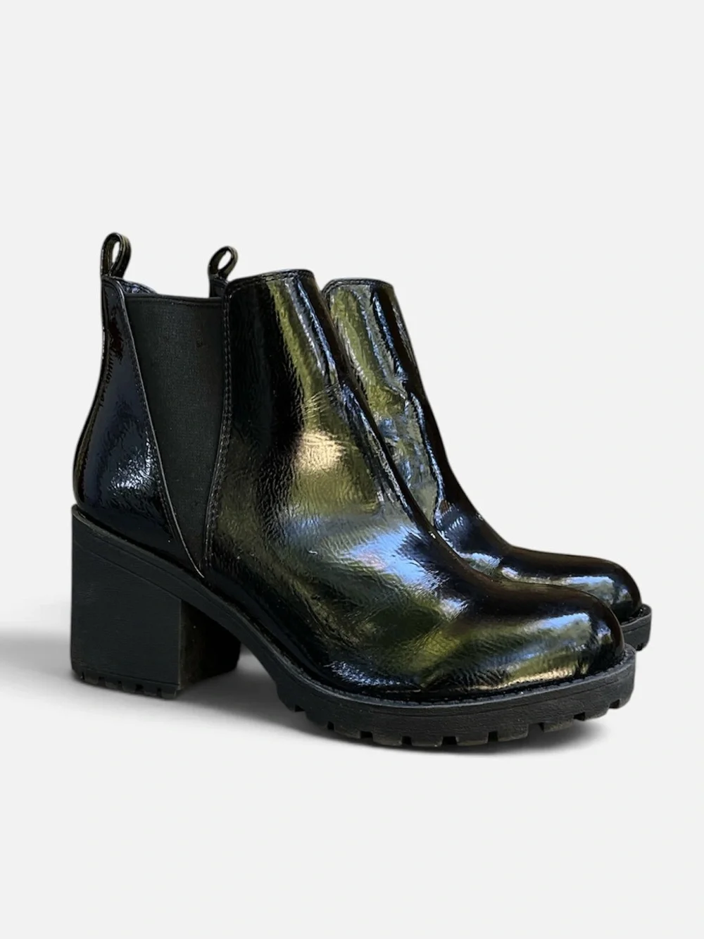 Dirty Laundry Patent Lita Chelsea Boot in Black Size US 5 1/2; EU 36